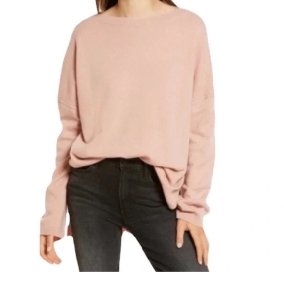 AllSaints Tara Cashmere Wool Pullover Crew Neck Sweater Ballet Pink Size Large - Picture 9 of 10